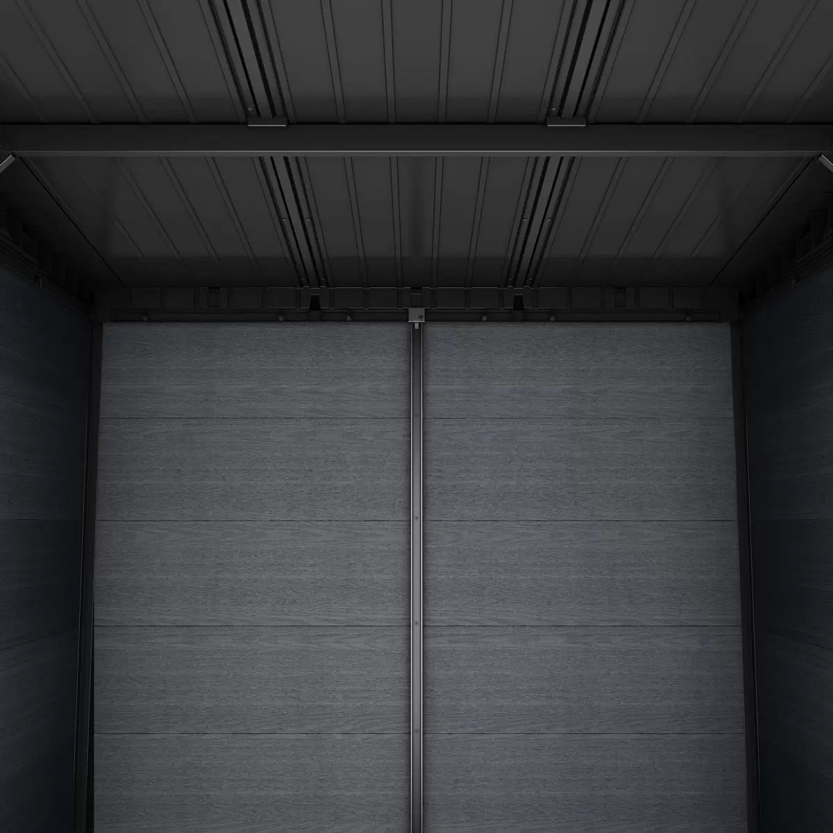 Keter 11’x 7′ Cortina Heavy Duty Plastic Pent Shed – Dark Grey-oakleysgardenmachine- Free shipping