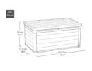 Keter Cortina 570L Plastic Storage Box – Grey-oakleysgardenmachine- Free shipping
