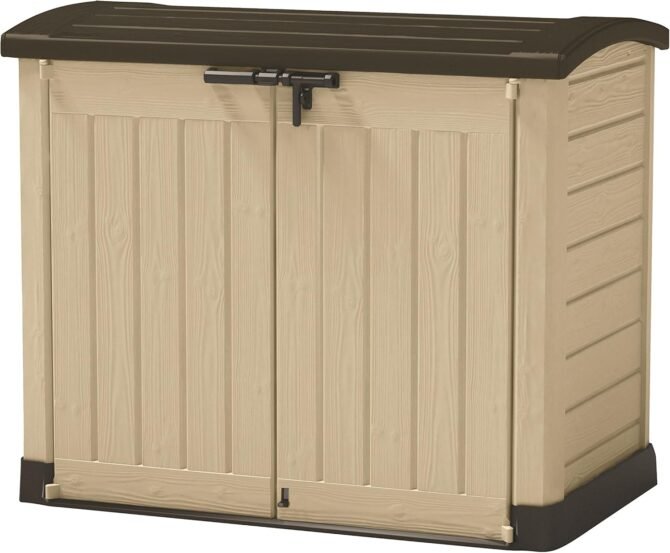 Keter Store-it-out ARC Beige & Taupe 1200L Garden storage box 1200mm 1460mm