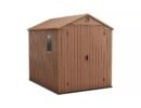 Keter 6’x8′ Darwin Heavy Duty Plastic Garden Shed – Brown-oakleysgardenmachine- Free shipping