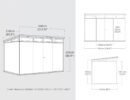 Keter 11’x 7′ Cortina Heavy Duty Plastic Pent Shed – Dark Grey-oakleysgardenmachine- Free shipping
