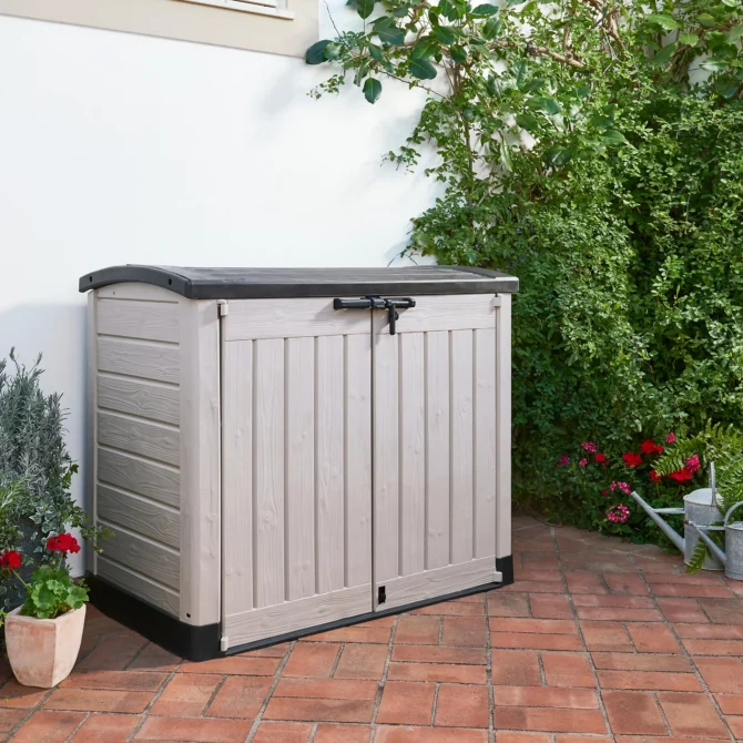 Keter Store-it-out ARC Beige & brown 1200L Garden storage box 1200mm 1460mm