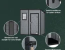 Klikstrom Senner 6x4 ft Pent Grey Shed with floor & 1 window