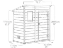 Klikstrom Senner 6x4 ft Pent Grey Shed with floor & 1 window
