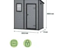 Klikstrom Senner 6x4 ft Pent Grey Shed with floor & 1 window