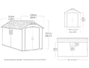 Keter 7.5’x11′ Premier Heavy Duty Plastic Shed – Grey-oakleysgardenmachine- Free shipping